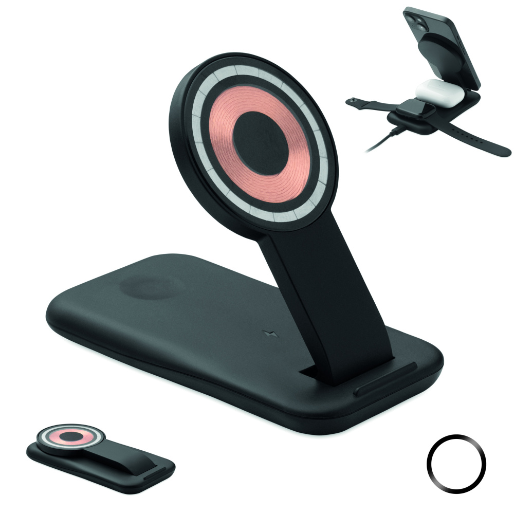 Logotrade mainostuotet kuva: 3 in 1 langaton laturi 15W