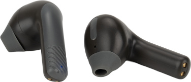 Logotrade mainostuote tuotekuva: Bluetooth-kaiutin HF01 sisäänrakennetuilla nappikuulokkeilla 2-in-1