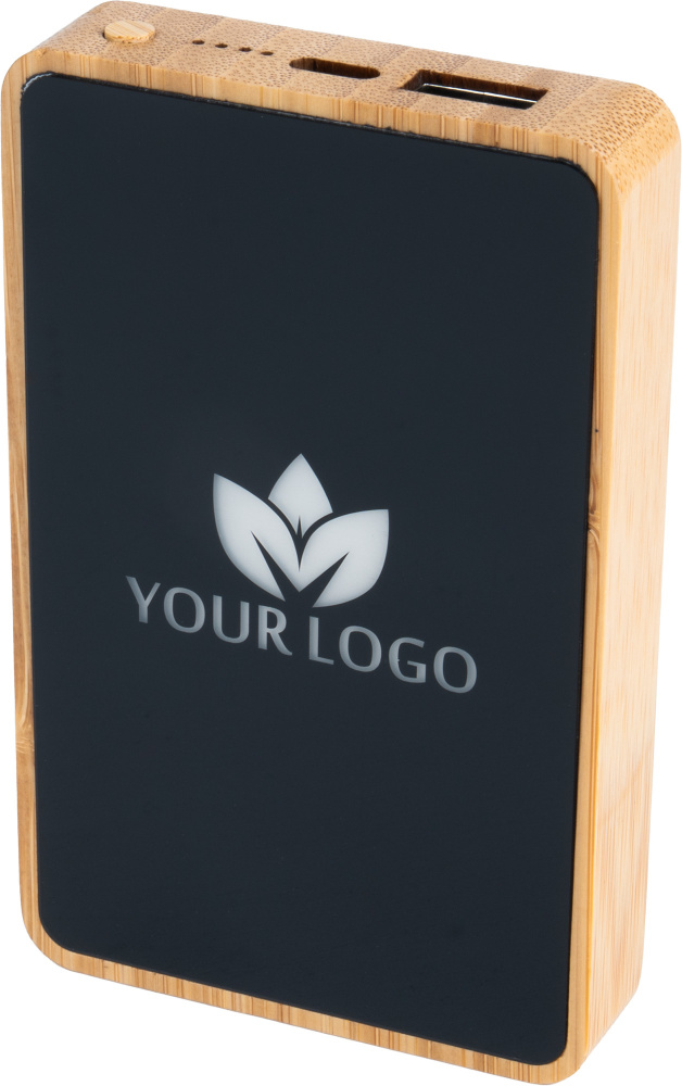 Logotrade mainoslahja tuotekuva: Varavirtalähde 5000 mAh valaistulla logolla