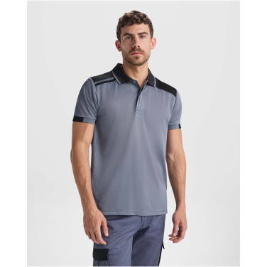 Logotrade liikelahja tuotekuva: Samurai antibakteerinen lyhythihainen unisex-poolopaita 160 g/m2