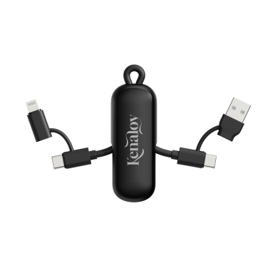 Logotrade mainostuote tuotekuva: Urban Vitamin Dublin 100 W 4-in-1-avaimenperäkaapeli