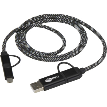 Logotrade mainostuote tuotekuva: SMART 65 W, 100 cm, RCS-sertifioitu magneettinen 5-in-1-latauskaapeli