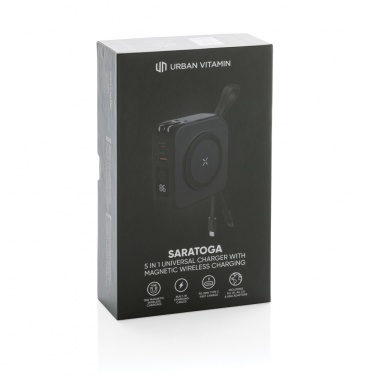Logotrade reklaminiai produktai nuotrauka: Urban Vitamin Saratoga 5 in 1 universalus įkroviklis