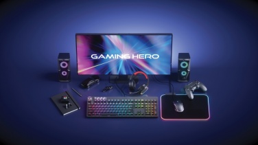 Logotrade reklaminiai produktai nuotrauka: RGB žaidimų ausinės su ENC
