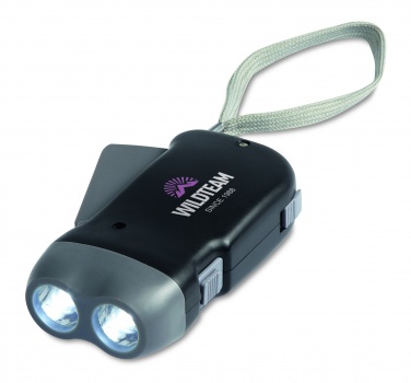 Logotrade dovana nuotrauka: 2 LED dinamo žibintuvėlis