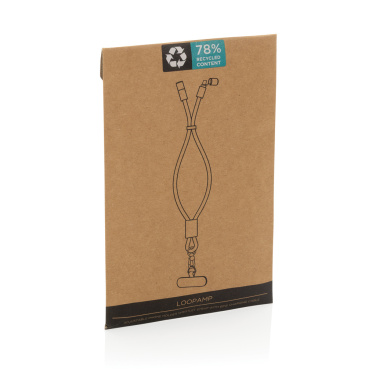 Logotrade reklaminės dovanos nuotrauka: „LoopAmp RCS RPET“ reguliuojamas telefono riešo dirželis, 60 W laidas