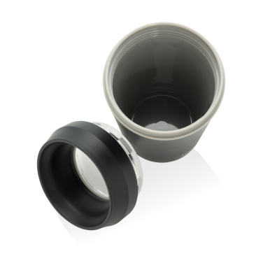 Logotrade verslo dovanos nuotrauka: „Topl“ perdirbto plastiko išsinešimui skirta stiklinė su patentuotu 360 laipsnių dangteliu, 354 ml