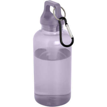 Logotrade verslo dovanos nuotrauka: Oregono 400 ml RCS sertifikuotas perdirbto plastiko vandens butelis su karabinu