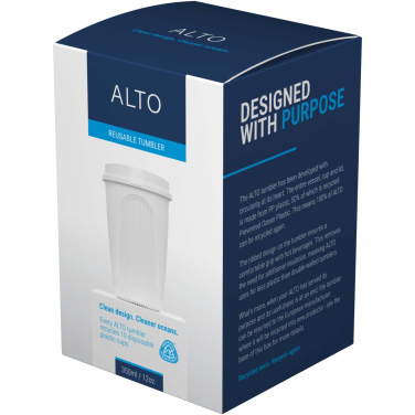 Logotrade firminės dovanos nuotrauka: Alto POP 350 ml stiklinė su 360° dangteliu