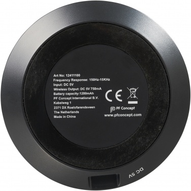 Logotrade korporatīvās dāvanas foto: Fiber 3W bezvadu uzlādes Bluetooth® skaļrunis