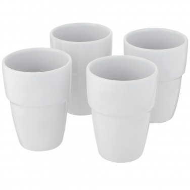 Logotrade biznesa dāvanas foto: Staki 4-daļīgs 280 ml sakraujamās krūzes dāvanu komplekts