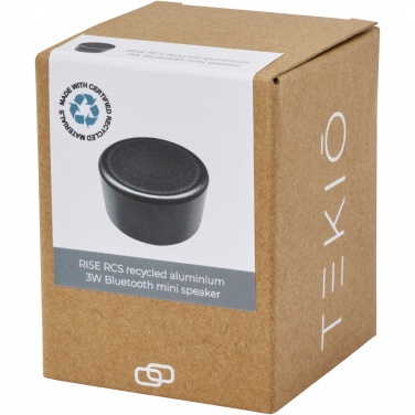 Logotrade biznesa dāvanas foto: Rise 3 W RCS pārstrādāta alumīnija Bluetooth® mini skaļrunis 