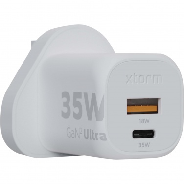 Logotrade Ideja dāvanas foto: Xtorm XEC035 GaN² Ultra 35W sienas lādētājs - Lielbritānijas spraudnis