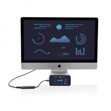 Logotrade Ideja dāvanas foto: Terra RCS pārstrādāta alumīnija centrmezgls ar HDMI ieeju