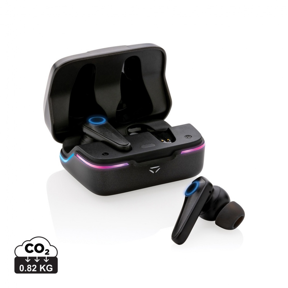 Logotrade biznesa dāvanas foto: RGB spēļu austiņas ar ENC