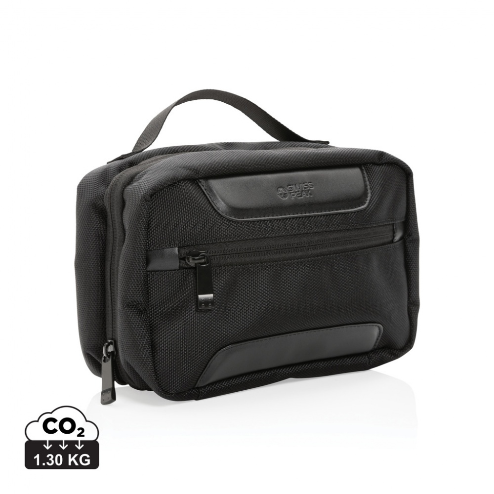 Logotrade biznesa dāvanas foto: Swiss Peak AWARE™ RPET Voyager tualetes piederumu soma