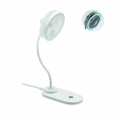 Logotrade Ideja dāvanas foto: Galda lādētāja ventilators ar gaismu