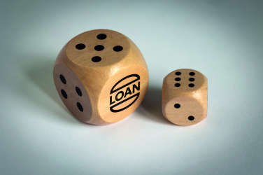 Logotrade ziemassvētku dāvanas foto: Koka kauliņi Schima 3 cm diametrā