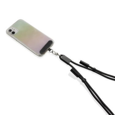 Logotrade dāvanas foto: LoopAmp RCS RPET regulējams telefona vads ar 60 W kabeli