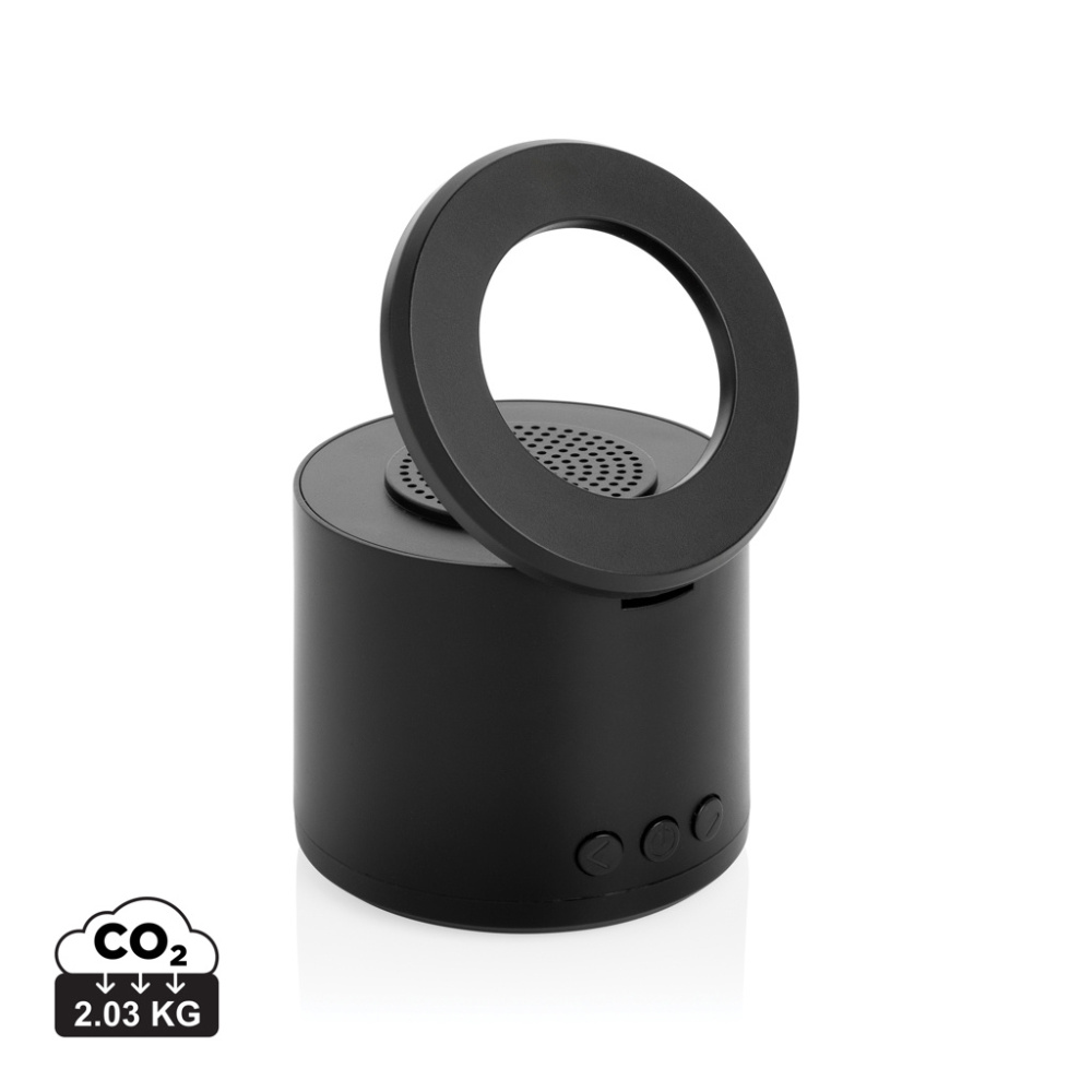 Logotrade korporatīvās dāvanas foto: Magpulse RCS pārstrādātas plastmasas 3W skaļrunis ar magnētisku turētāju