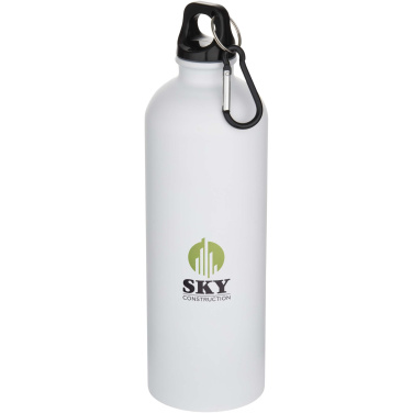 Logotrade biznesa dāvanas foto: Oregon 750 ml matēta RCS pārstrādāta vienas sienas nerūsējošā tērauda ūdens pudele ar karabīni