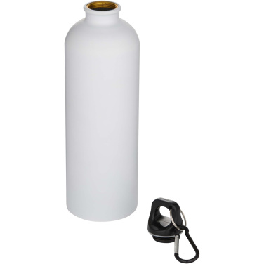 Logotrade logo dāvanas foto: Oregon 750 ml matēta RCS pārstrādāta vienas sienas nerūsējošā tērauda ūdens pudele ar karabīni