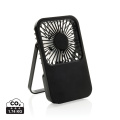 Aervina RCS pārstrādātas plastmasas uzlādējams galda ventilators, melns