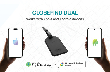Logotrade korporatīvās dāvanas foto: Globefind Dual RCS bagāžas birka ar atrašanās vietas noteikšanas funkciju visā pasaulē
