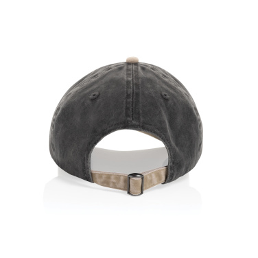 Logotrade ziemassvētku dāvanas foto: BEAU AWARE™ Mazgāta 6 paneļu 270 g/m² kokvilnas tvīla divtoņu cepure