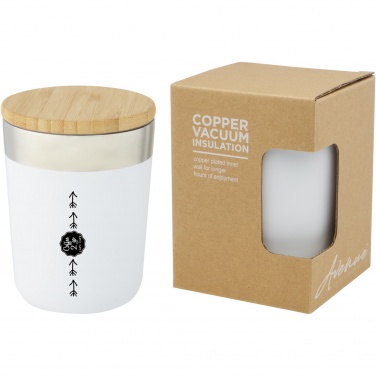 Логотрейд pекламные продукты картинка: Lagan Кружка из нержавеющей стали объемом 300 мл и бамбуковой крышкой