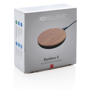 Логотрейд pекламные подарки картинка: Беспроводное зарядное устройство Bamboo X 5 Вт