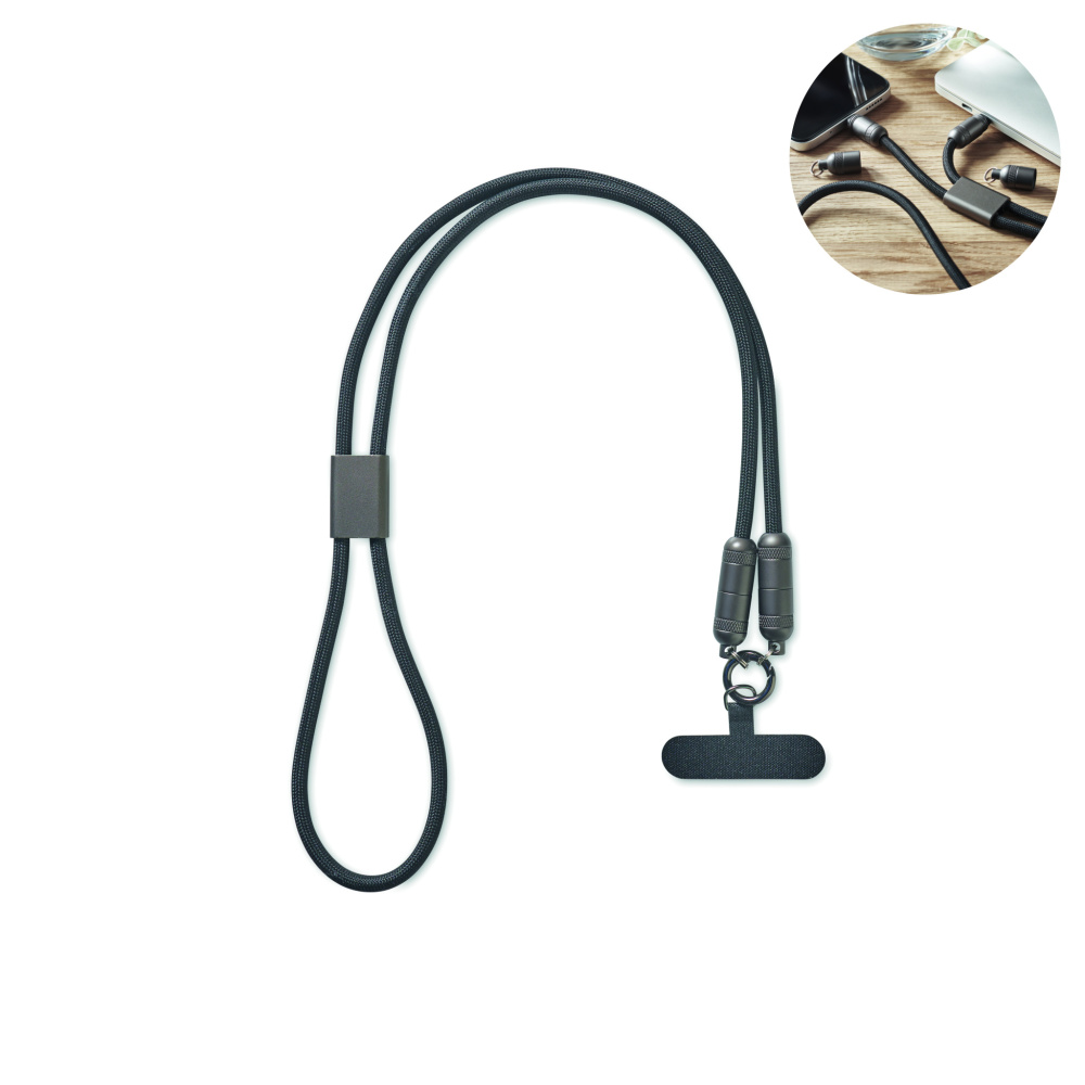 Лого трейд бизнес-подарки фото: 60W phone holder lanyard cable