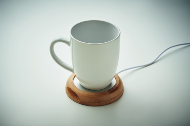Лого трейд pекламные подарки фото: Bamboo mug warmer with USB