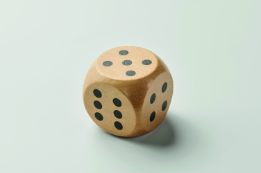 Логотрейд pекламные подарки картинка: Schima wooden dice 5cm dia