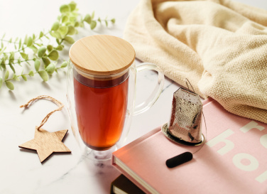 Логотрейд бизнес-подарки картинка: Double wall glass mug 450ml