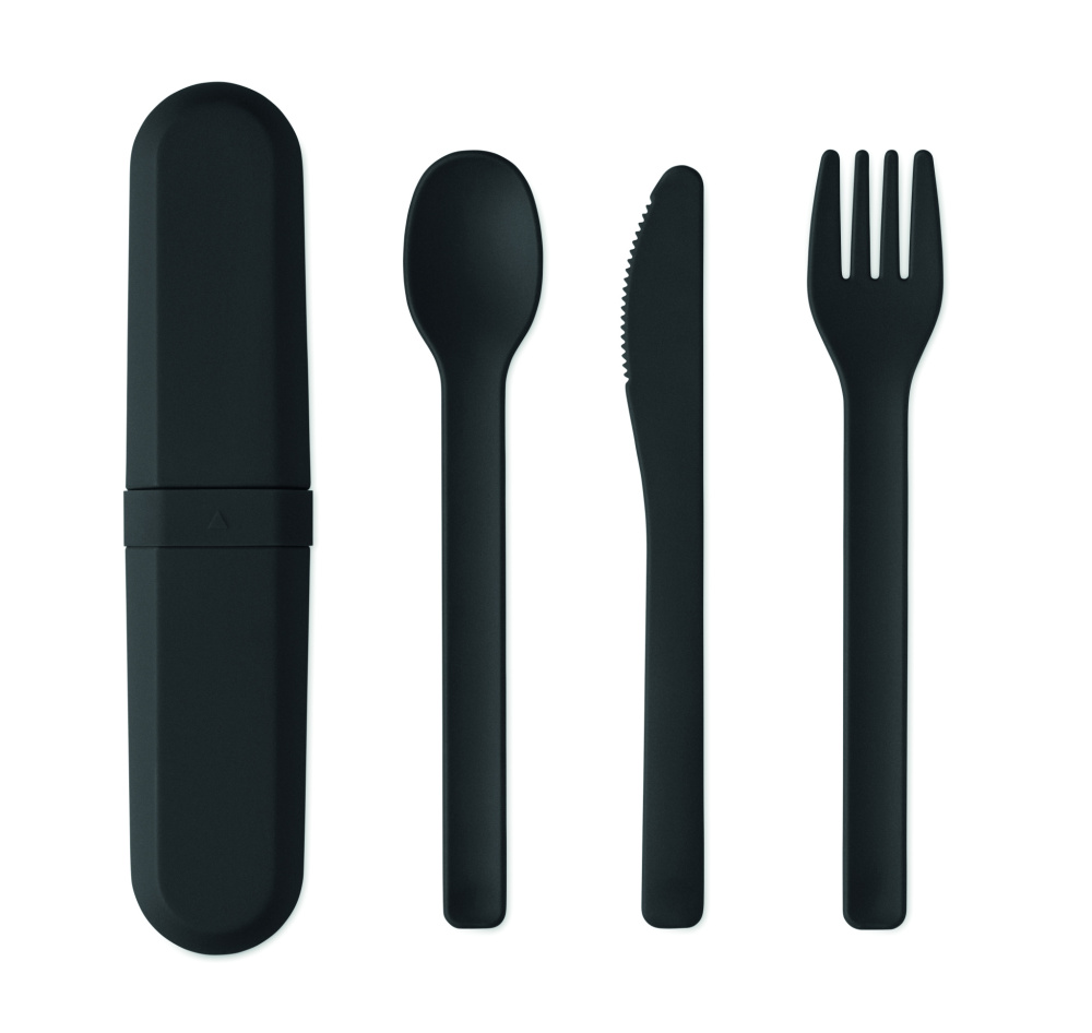Логотрейд бизнес-подарки картинка: Cutlery set and case in PLA