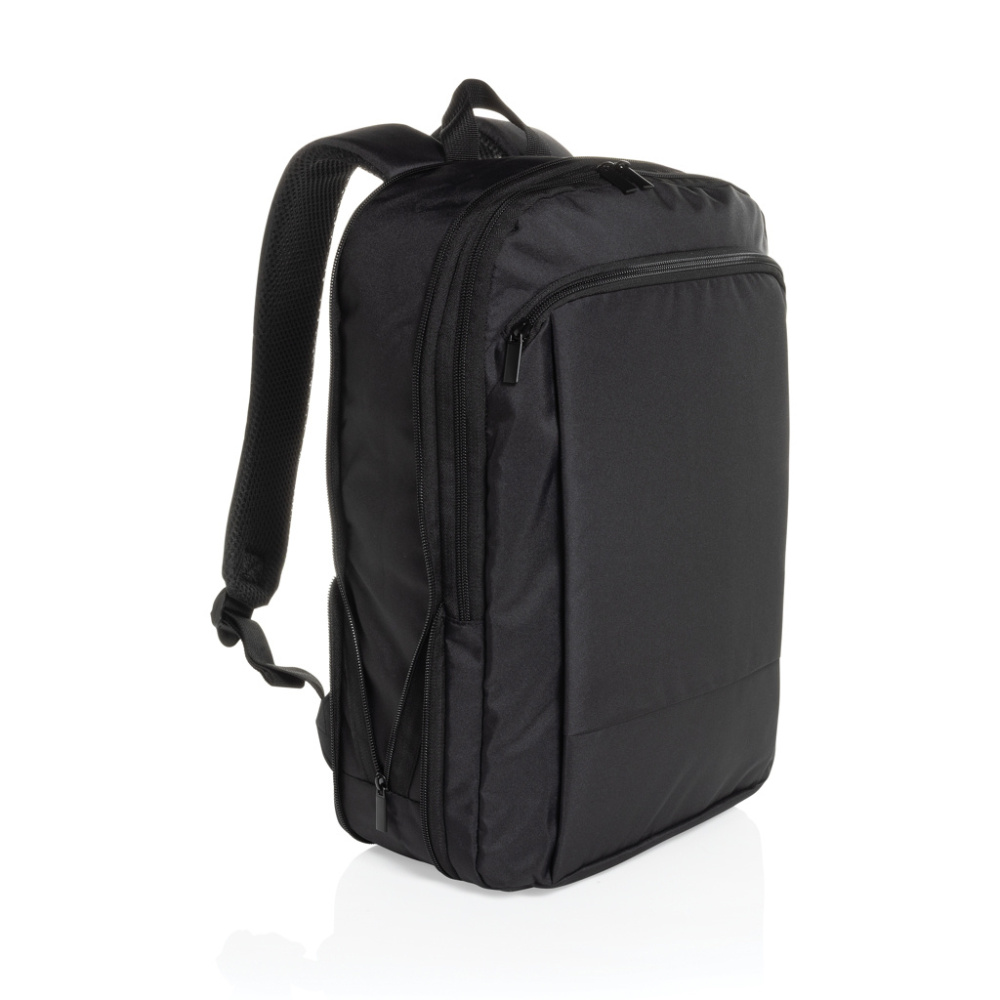 Логотрейд pекламные подарки картинка: Тонкий рюкзак Flexpack Aware™ RPET для ноутбука 15,6 дюйма с возможностью расширения