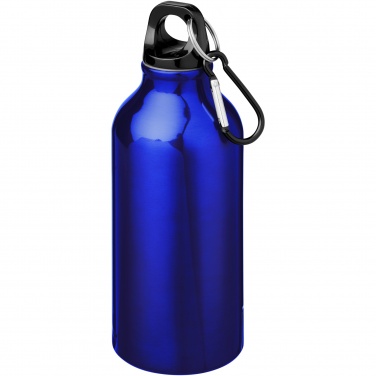 Logotrade presentreklam bild: Oregon-vattenflaska i aluminium med karbinhake, 400 ml