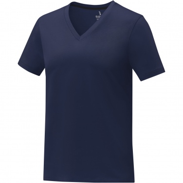 Logotrade presentreklam bild: Somoto kortärmad V-ringad t-shirt till dam 