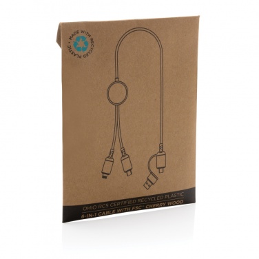 Logotrade profilreklam bild: Ohio 6-i-1 kabel i RCS certifierad återvunnen plast