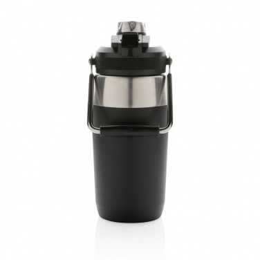 Logotrade kampanjprodukter bild: Vakuumflaska i S/S, lock med dubbelfunktion, 500ml