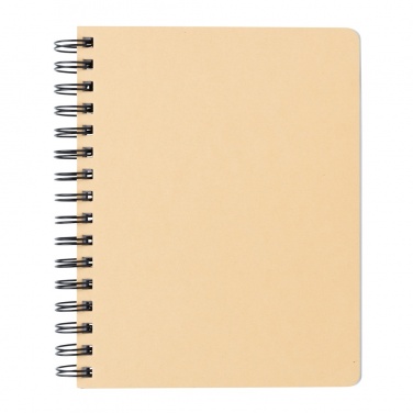Logotrade profilreklam bild: A5 Kraft spiralbunden anteckningsbok med sticky notes