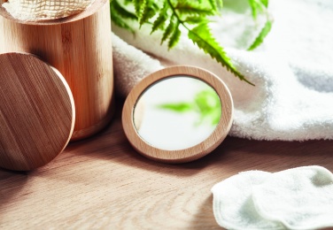 Logotrade kampanjprodukter bild: Sminkspegel i bambu