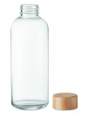 Logotrade profilreklam bild: Glasflaska med bambulock 650ml