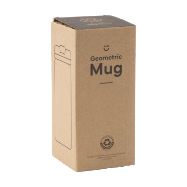 Logotrade profilreklam bild: Geometrisk mugg RCS återvunnet stål 280 ml termokopp