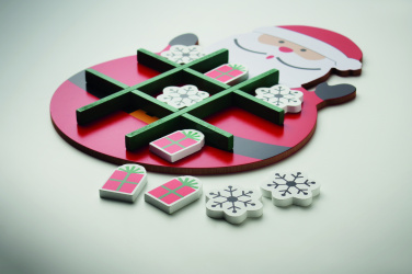 Logotrade reklamprodukter bild: Jul tic tac toe i trä