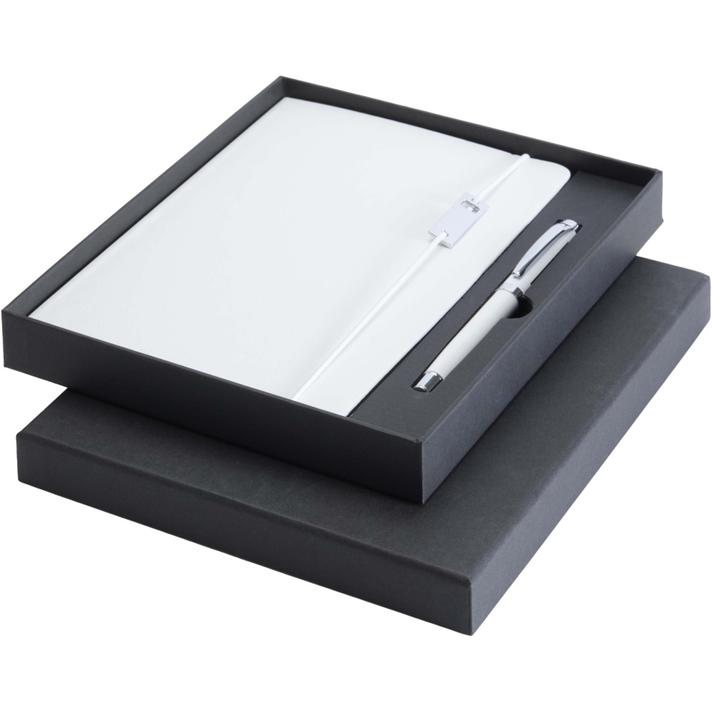Logotrade kampanjprodukter bild: Legato Elegance A5 set med anteckningsbok med hårt omslag och kulpenna