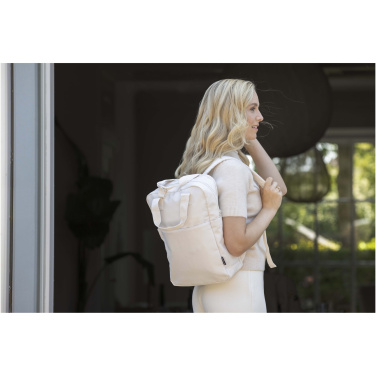 Logotrade profilreklam bild: Resa 14 tum Aware™ laptopväska för resor av återvunnet material på 9 l