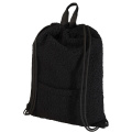 Bear ryggsäck med dragsko av GRS-certifierat återvunnet sherpa-material, 9 l, Helsvart