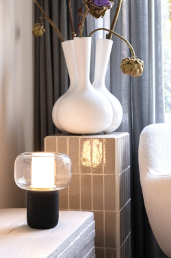 Logotrade reklamprodukter bild: Lux 10 W högtalarlampa i återvunnen plast